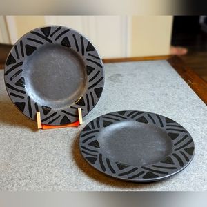 Pfaltzgraff Black Midnight Sun Salad Plate 8.25" diameter - 14 available